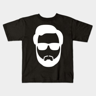 White hair man with white glasses Kids T-Shirt